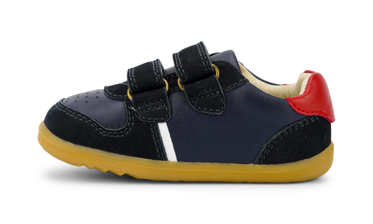 Bobux Step Up Riley Navy + Red