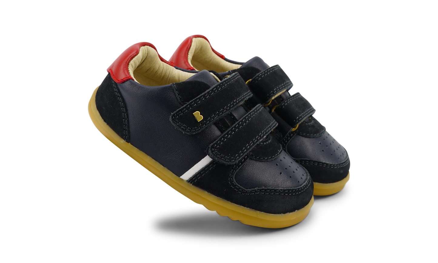 Bobux Step Up Riley Navy + Red