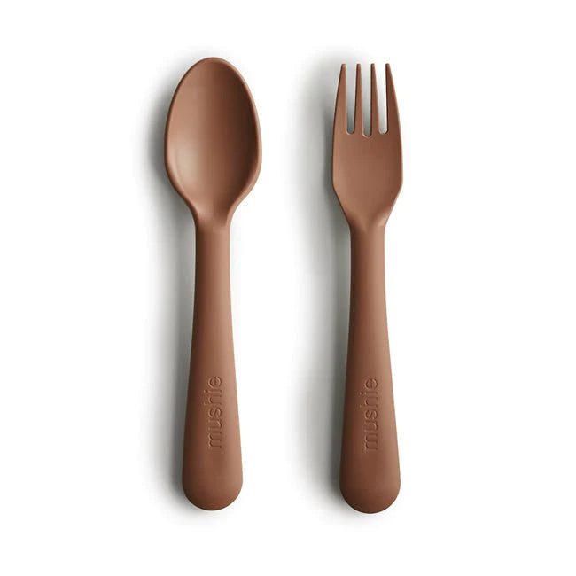 Mushie Fork & Spoon - Ivory