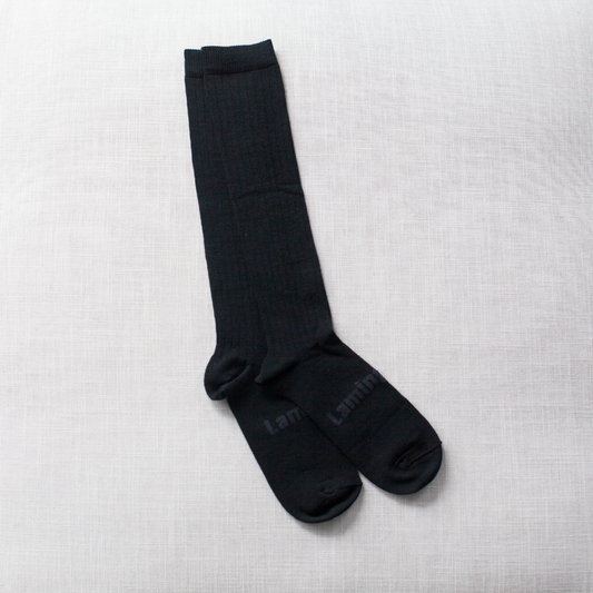 Lamington Knee High Merino Sock - Black