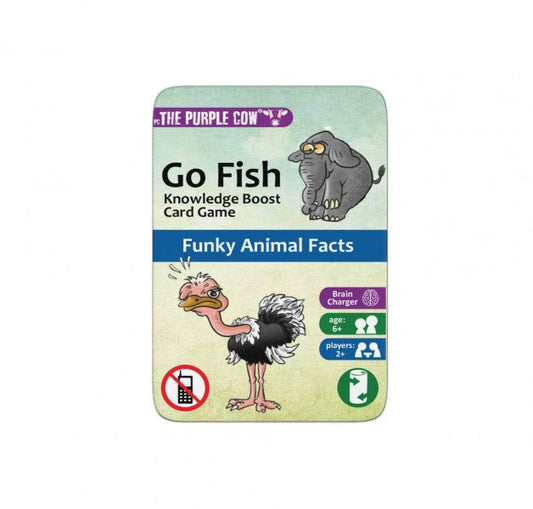 Purple Cow Crazy Scientist GO FISH FUNKY ANIMAL FACTS