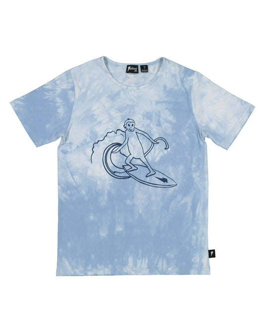 Radicool Dude Surfer Tee Blue Tie Dye