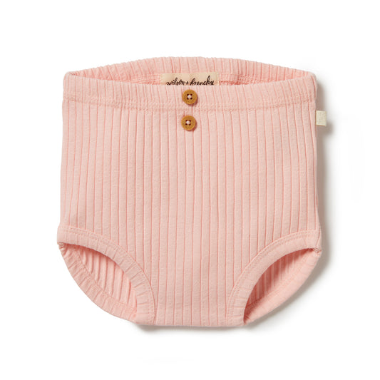 Wilson & Frenchy Organic Rib Nappy Pant - Blush