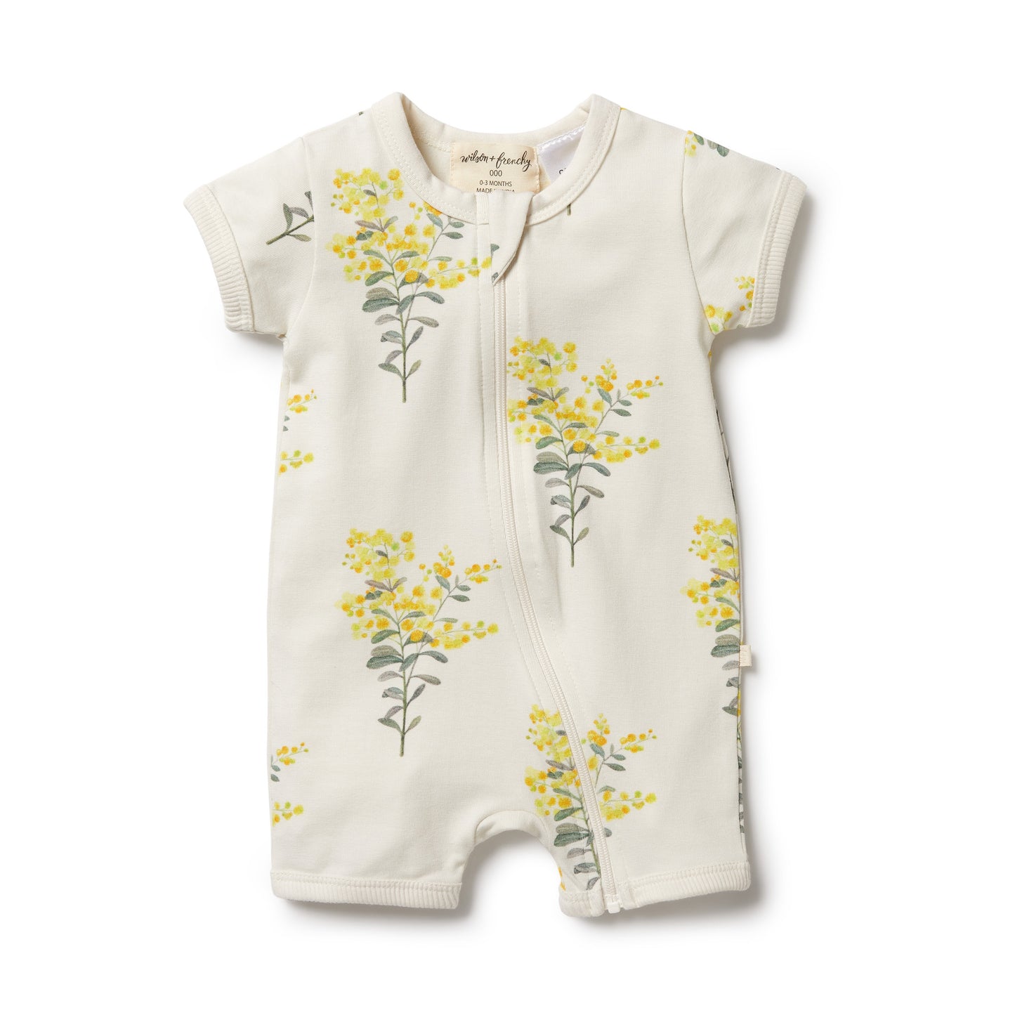 Wilson & Frenchy Little Blossom Organic Zipsuit
