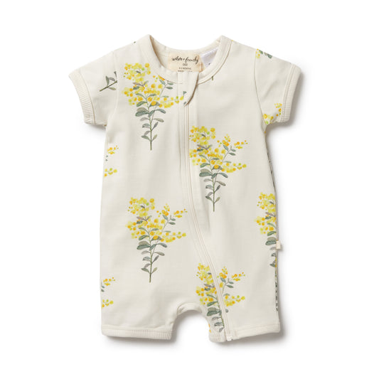 Wilson & Frenchy Little Blossom Organic Zipsuit