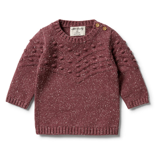 Wilson & Frenchy Knitted Bauble Jumper - Wild Ginger Fleck