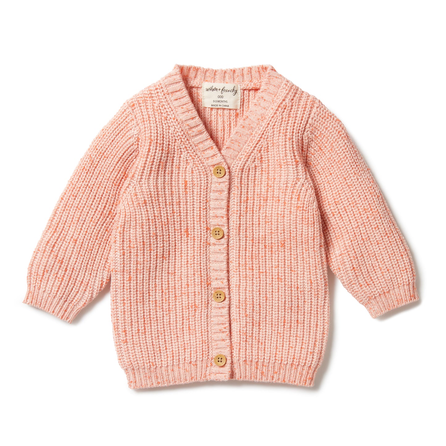 Wilson & Frenchy Knitted Button Cardigan - Silver Peony