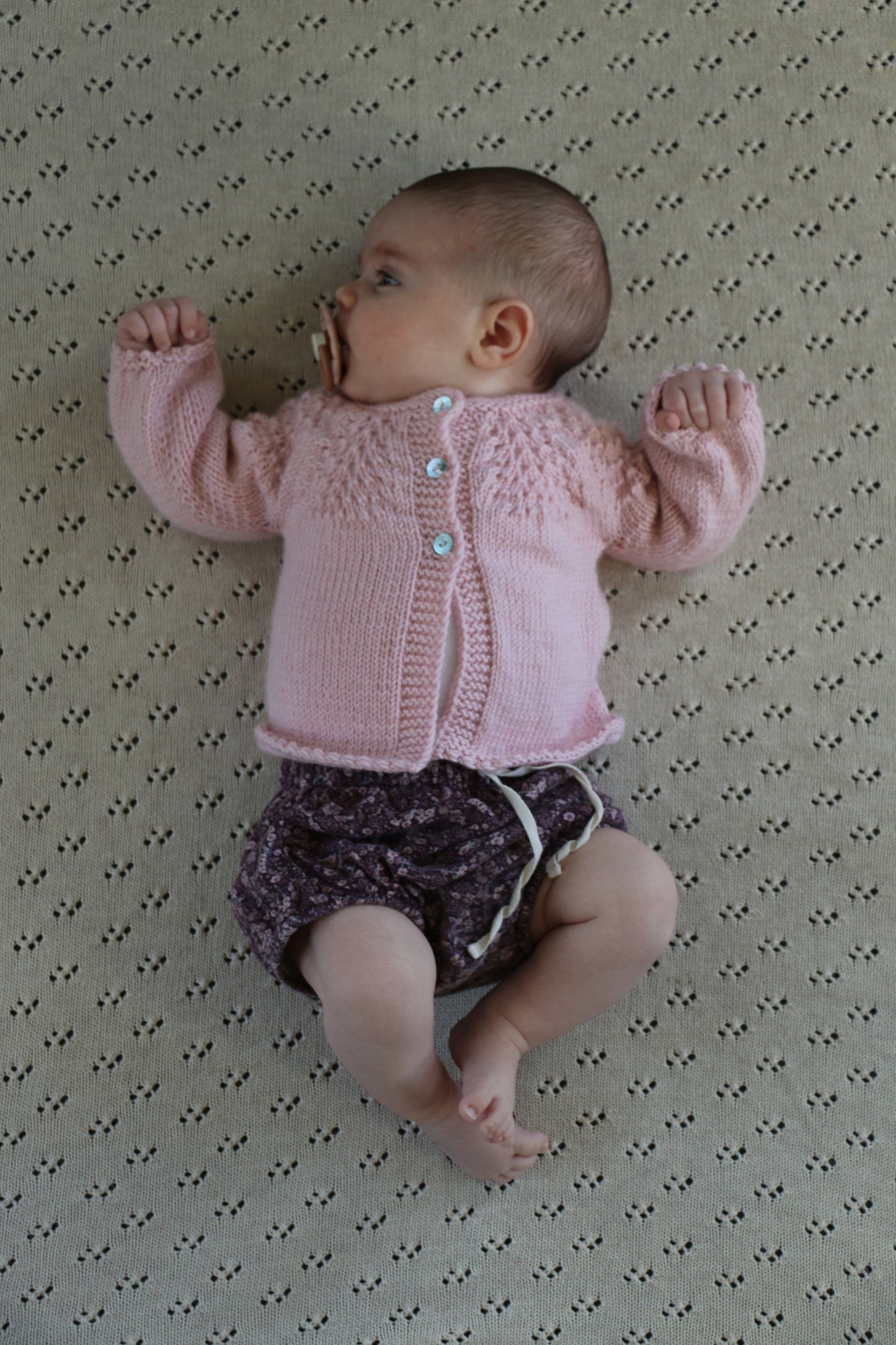Handknit Baby Cashmerino Jersey  - Pink