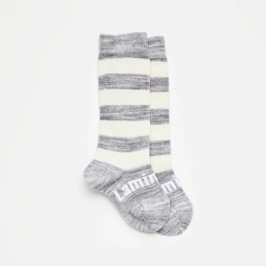 Lamington Merino Wool Knee High Socks | Baby | Pebble