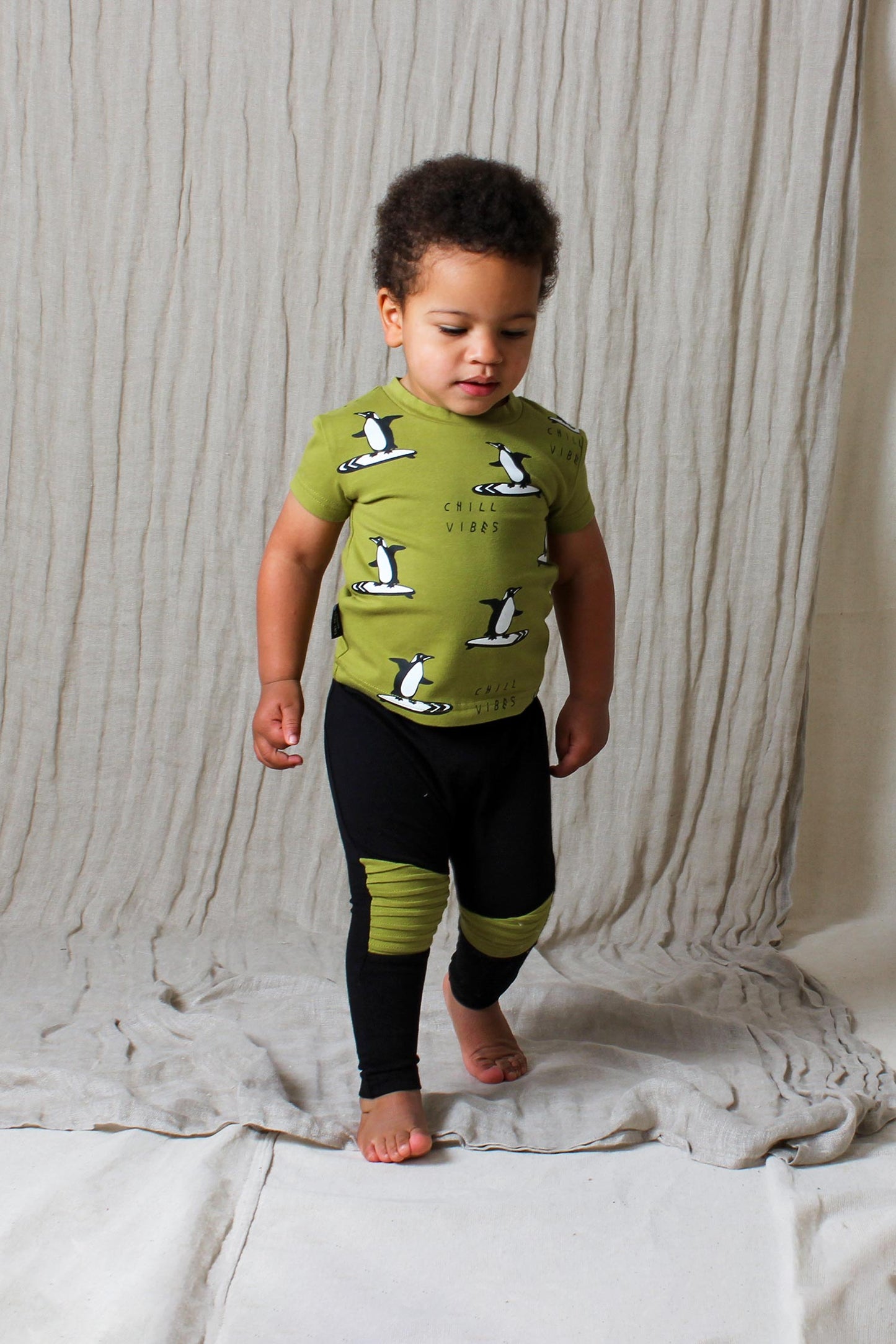 Tiny Tribe Surf Chill Ribbed Knee Legging - Size 6-9mth